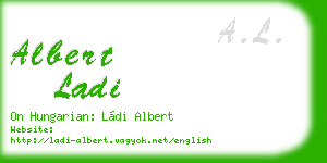 albert ladi business card